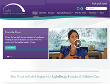 Tablet Screenshot of lightbridgehospice.com